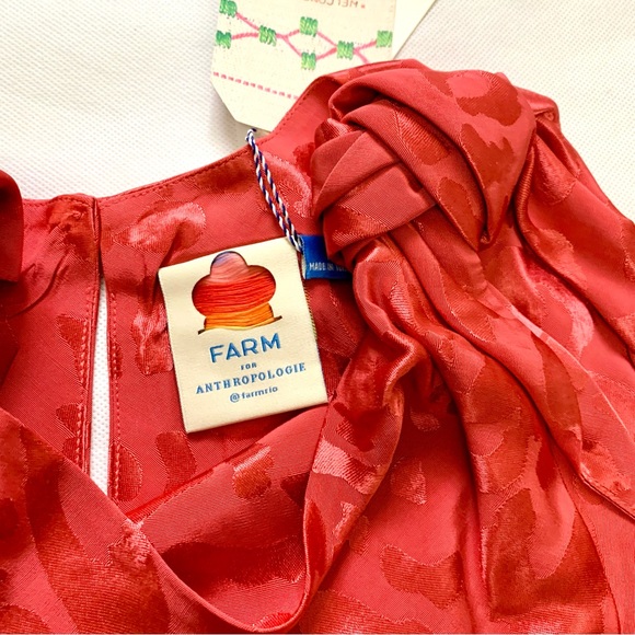 Farm Rio x Anthropologie Printed Asymmetric Tank Size M Medium MSRP 148$+ - Picture 5 of 9